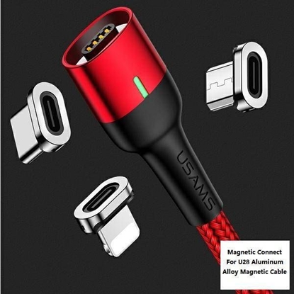 Изображение Kabel USB Usams Lightning - Uniwersalne Srebrny (112219)