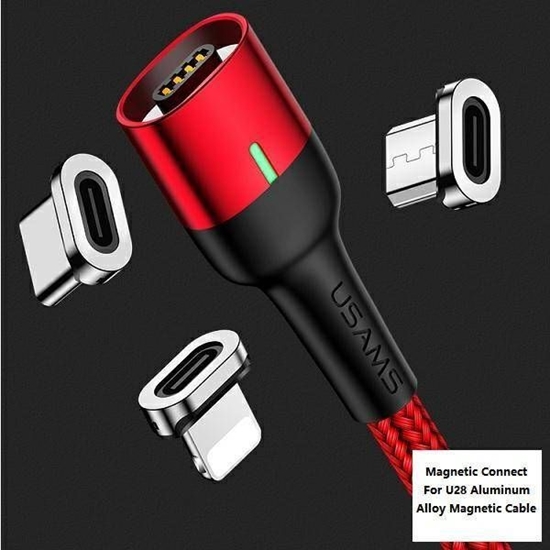 Изображение Kabel USB Usams Lightning - Uniwersalne Srebrny (112219)