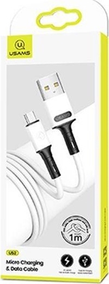 Изображение Kabel USB Usams USB-A - microUSB 1 m Biały (69869-uniw)