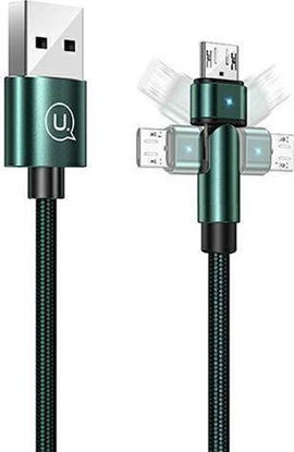 Изображение Kabel USB Usams USB-A - microUSB 1 m Zielony (6958444929293)