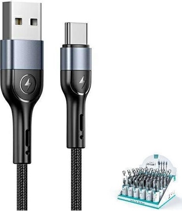 Изображение Kabel USB Usams USB-A - USB-C 1 m Czarny (SJ449ZJ01)