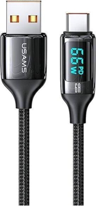 Изображение Kabel USB Usams USB-A - USB-C 1.2 m Czarny (6958444975412)