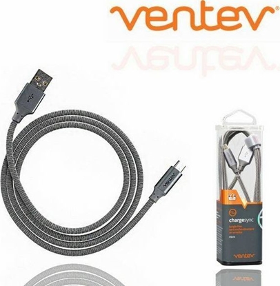Attēls no Kabel USB Ventev USB-A - microUSB 1.2 m Szary