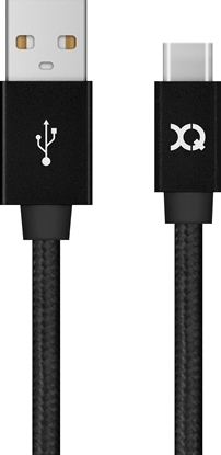 Изображение Kabel USB Xqisit USB-A - USB-C 1.8 m Czarny (112200)