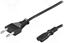 Изображение Kabel zasilajcy Goobay Kabel zasilajcy Euro CEE 7/16 - IEC 320 C7, 3m (95038)