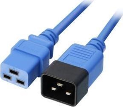 Attēls no Kabel zasilajcy Lindy Lindy 30121 Przeduacz zasilajcy IEC C19 - IEC C20, niebieski - 2m