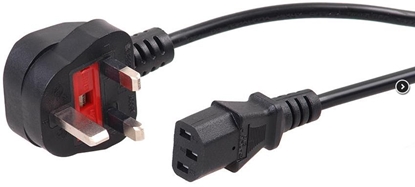 Изображение Kabel zasilający Maclean Kabel zasilający 3 pin 1m wtyk GB MCTV-805 (42159)