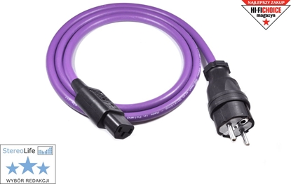 Picture of Kabel zasilający Melodika Melodika MDP10 Przewód zasilający z uziemieniem (sieciowy) 3x2,5mm2 (Schuko-IEC C13) - 1m