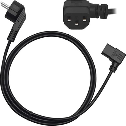 Attēls no Kabel zasilajcy Prolech Przewód zasilajcy Schuko (type F, CEE 7/7) - IEC C13 ktowy 1,5m czarny SN-311 - 9703#