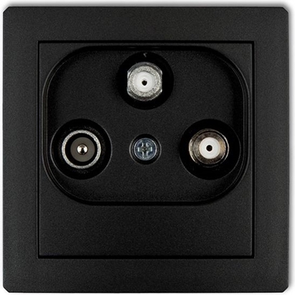 Picture of Karlik Gniazdo antenowe Deco 2 wyjcia SAT + TV czarny mat (12DGSN)