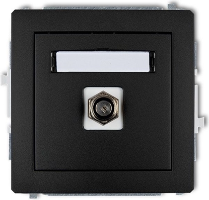 Picture of Karlik Gniazdo antenowe Deco pojedyncze SAT czarny mat (12DGF-1)