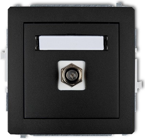 Picture of Karlik Gniazdo antenowe Deco pojedyncze SAT czarny mat (12DGF-1)