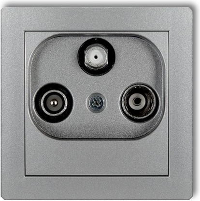 Picture of Karlik Gniazdo antenowe Deco RTV-SAT kocowe 1,5dB srebrny metalik (7DGS)