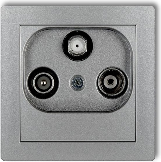 Picture of Karlik Gniazdo antenowe Deco RTV-SAT kocowe 1,5dB srebrny metalik (7DGS)