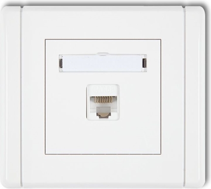 Attēls no Karlik Gniazdo komputerowe Logo pojedyncze 1xRJ45 biay (FGK-1)