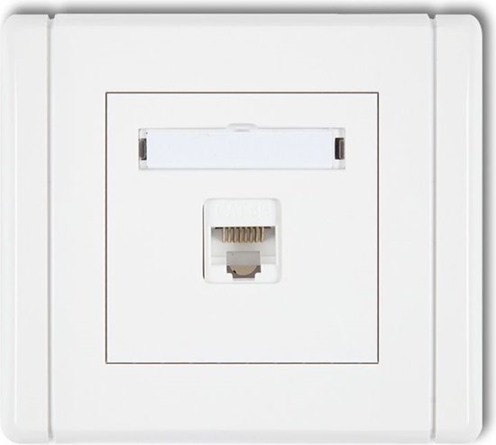 Picture of Karlik Gniazdo komputerowe Logo pojedyncze 1xRJ45 biay (FGK-1)