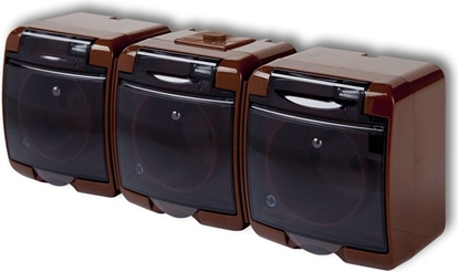 Picture of Karlik Gniazdo potrójne Junior z/u brzowy (4GHE-3d)