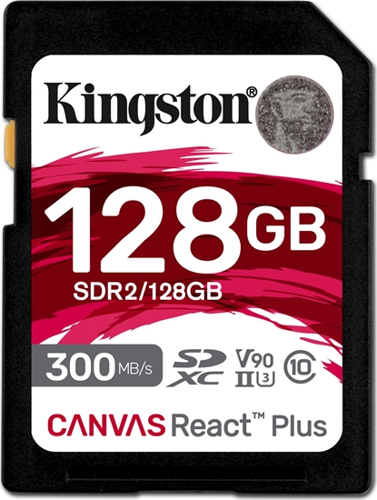 Изображение Karta Kingston Canvas React Plus SDXC 128 GB Class 10 UHS-II/U3 V90 (SDR2/128GB)