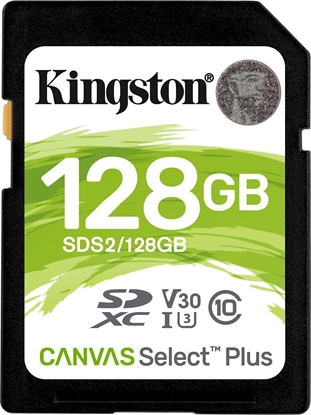 Picture of Karta Kingston Canvas Select Plus SDXC 128 GB Class 10 UHS-I/U3 V30 (SDS2/128GB)