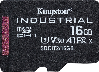 Attēls no Karta Kingston Industrial MicroSDHC 16 GB Class 10 UHS-I/U3 A1 V30 (SDCIT2/16GBSP)