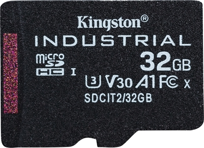 Attēls no Karta Kingston Industrial MicroSDHC 32 GB Class 10 UHS-I/U3 A1 V30 (SDCIT2/32GBSP)