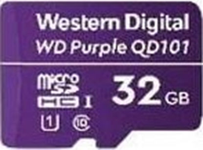 Attēls no Karta WD Purple MicroSDHC 32 GB Class 10 UHS-I/U1  (WDD032G1P0C)