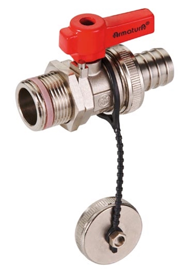 Изображение KFA Zawór kulowy spustowy ze zczka i zalepk 1/2" 705-010-15