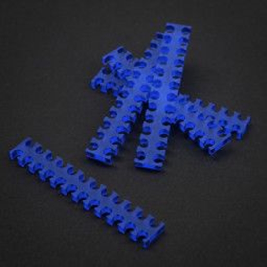 Picture of King Mod Services Grzebie na kable 24 otwory 3mm Niebieski 5 sztuk (ZUUV-141)