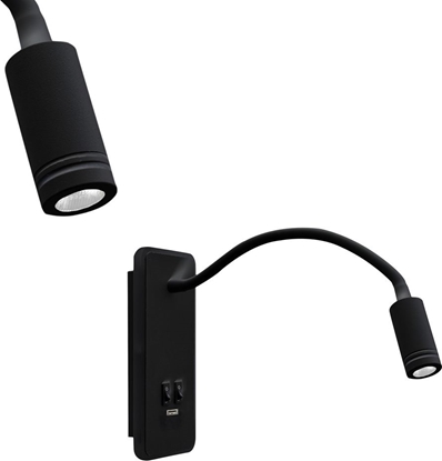 Attēls no Kinkiet Milagro Kinkiet cienny ledowy do biura czarny Milagro BASE ML63500