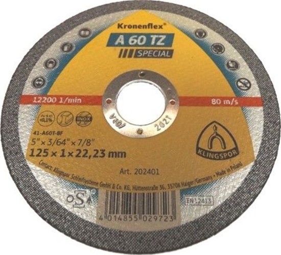 Picture of Klingspor tarcza do cicia metalu 125mm x 1,0mm (202401)