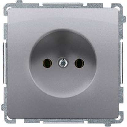 Picture of Kontakt-Simon Gniazdo pojedyncze Simon Basic bez uziemienia 16A inox (BMG1.01/21)