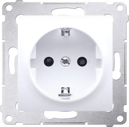 Picture of Kontakt-Simon Gniazdo wtyczkowe pojedyncze Simon 54 uziemienie Schuko 16A 250V biay (DGSz1Z.01/11)