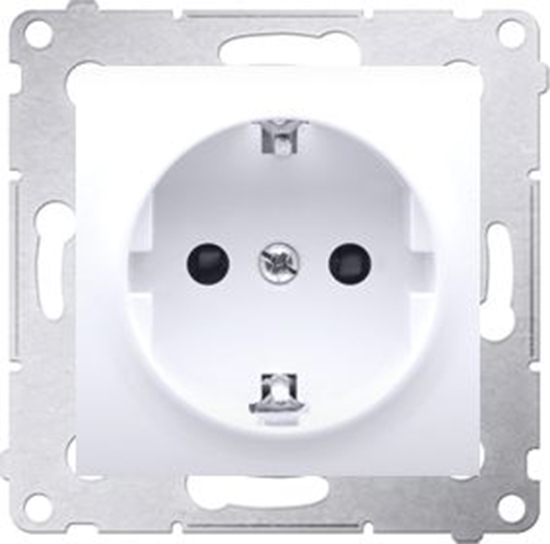Picture of Kontakt-Simon Gniazdo wtyczkowe pojedyncze Simon 54 uziemienie Schuko 16A 250V biay (DGSz1Z.01/11)