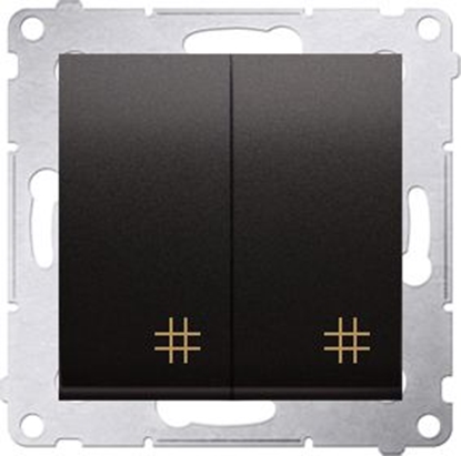 Attēls no Kontakt-Simon cznik krzyowy Simon 54 podwójny 10AX 250V antracyt (DW7/2.01/48)