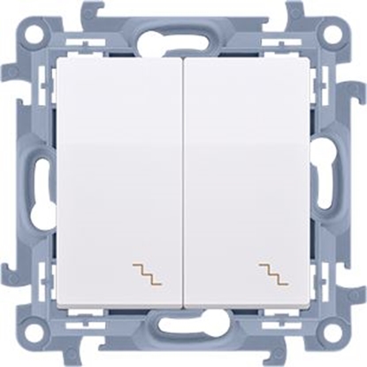 Attēls no Kontakt-Simon cznik schodowy Simon 10 podwójny z podwietleniem 10AX biay (CW6/2L.01/11)