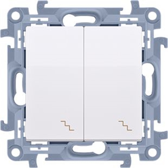 Picture of Kontakt-Simon cznik schodowy Simon 10 podwójny z podwietleniem 10AX biay (CW6/2L.01/11)