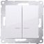 Attēls no Kontakt-Simon cznik wiecznikowy Simon 54 podwójny z podwietleniem 16AX 250V biay (DW5ABL.01/11)