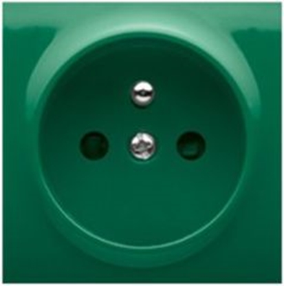 Attēls no Kontakt-Simon Pokrywa gniazda pojedynczego z przesonami zielona (DGZ1ZP/33)