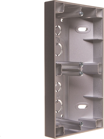 Picture of Kontakt-Simon Puszka natynkowa podwójna narona srebrny matowy (WMDZ-302xxR-043)