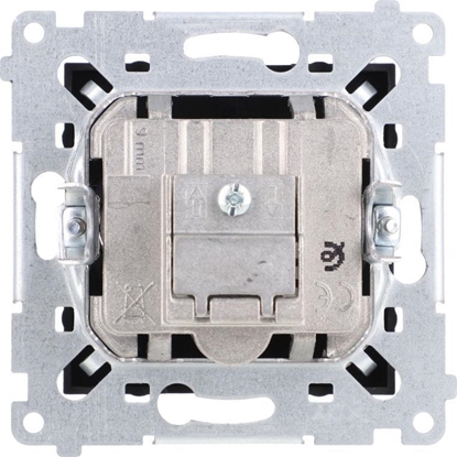 Attēls no Kontakt-Simon Simon 54 Gniazdo antenowe R-TV przelotowe (modu) tumienie TV i R 10 dB czarny mat DAP10.01/49