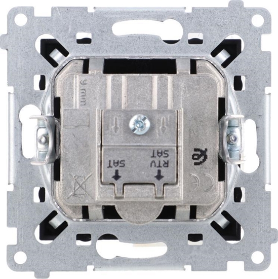 Picture of Kontakt-Simon Simon 54 Gniazdo antenowe satelitarne podwójne SAT-SAT-RTV (modu) czarny mat DASK2.01/49