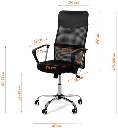 Изображение Krzesło biurowe Funfit Xenos Compact Czarne