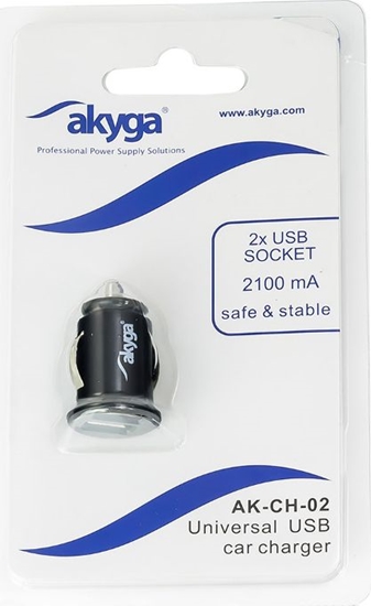 Picture of adowarka Akyga AK-CH-02 2x USB-A 2.1 A  (AK-CH-02)