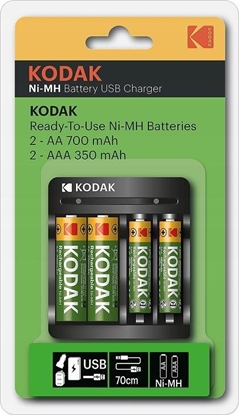 Picture of adowarka Kodak adowarka Usb Kodak + 2x Akumulator Aa 750mah + 2x Aaa 300 Mah