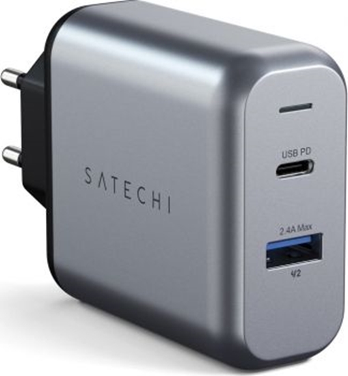 Picture of Satechi 30W Dual Port Wall Charger space gray
