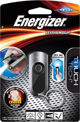 Picture of Latarka Energizer Latarka ENERGIZER Keychain Led + 2szt. baterii CR2032, srebrna
