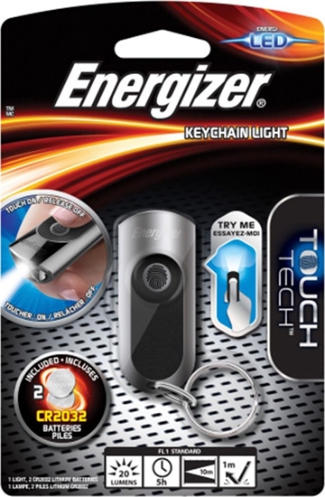 Picture of Latarka Energizer Latarka ENERGIZER Keychain Led + 2szt. baterii CR2032, srebrna