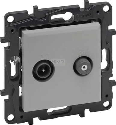 Изображение Legrand Gniazdo antenowe Legrand Niloe Step 863383 TV-SAT kocowe gwiazda 2-przewodowe aluminium