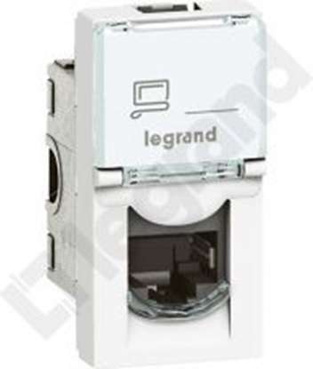 Изображение Legrand MOSAIC Gniazdo komputerowe pojedyncze RJ45 kat.6 FTP białe (076562)