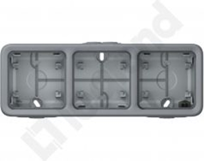 Picture of Legrand PLEXO55 Puszka natynkowa potrójna pozioma szara (069680)